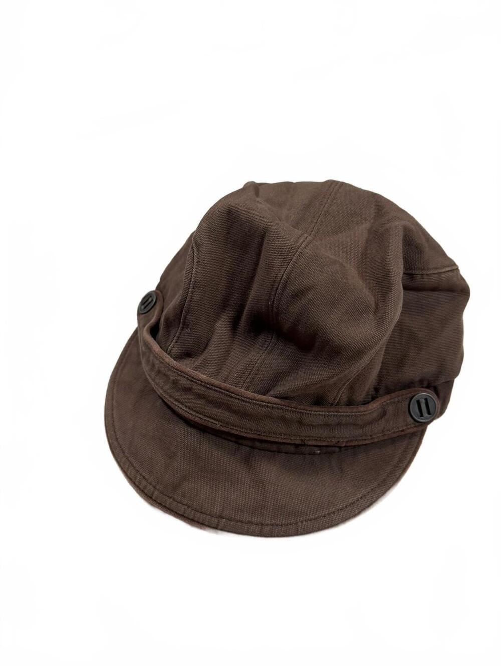 Y2K Milsa Brown Canvas Cadet Newspaper Boy Hat